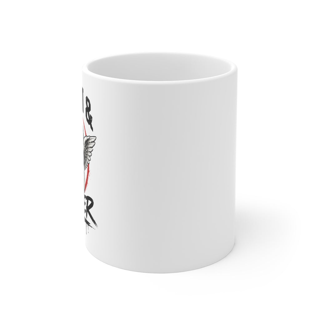 Mug — "Clean & Sober" Retro Cherub Recovery Coffee Mug (11 oz)
