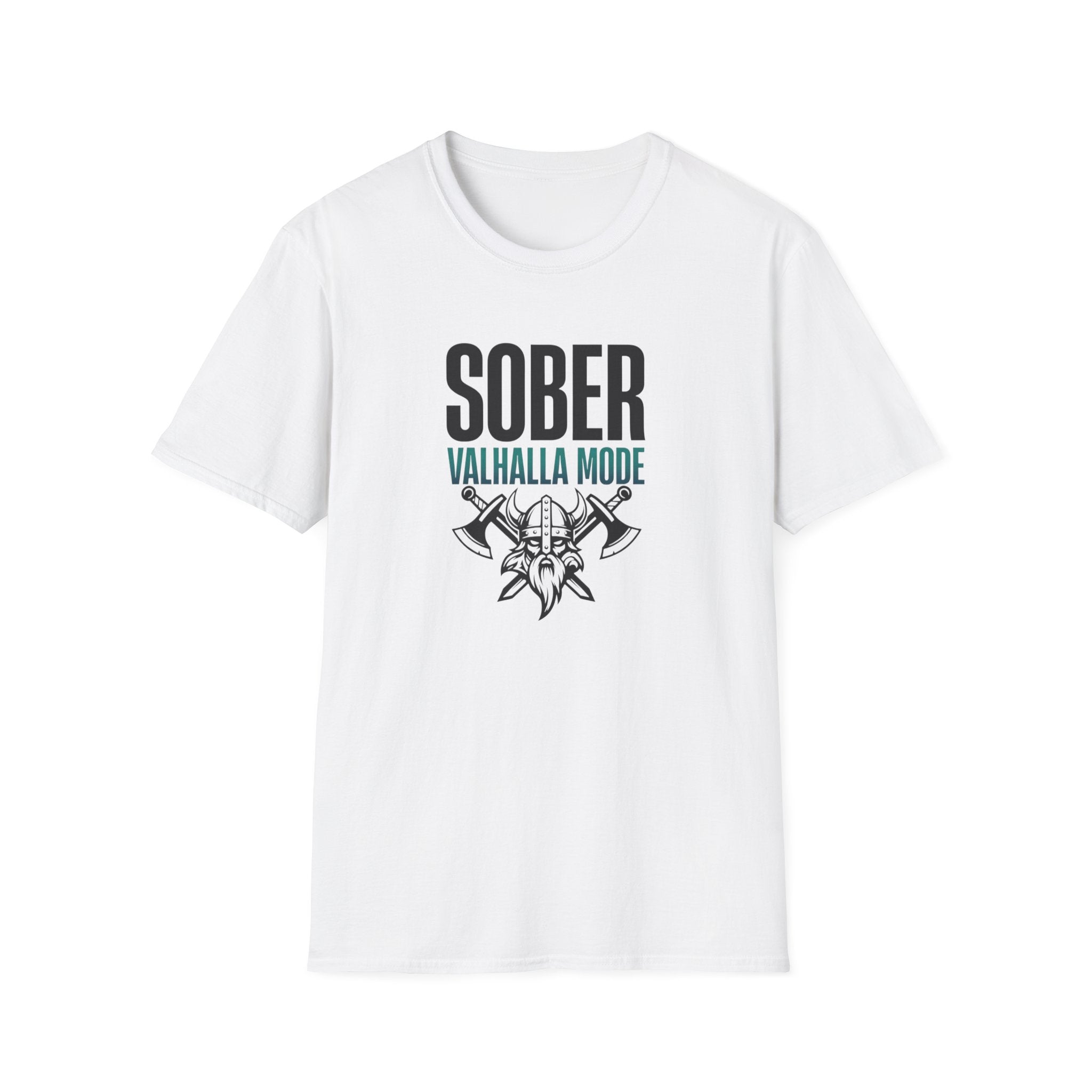 Sober Valhalla Mode T-Shirt | Viking Helmet and Axes