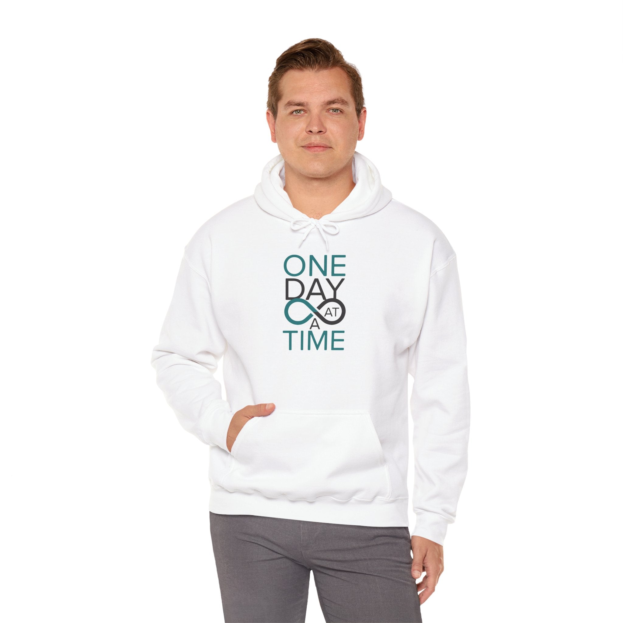 One Day at a Time Hoodie | Inspirational Typography Sweatshirt