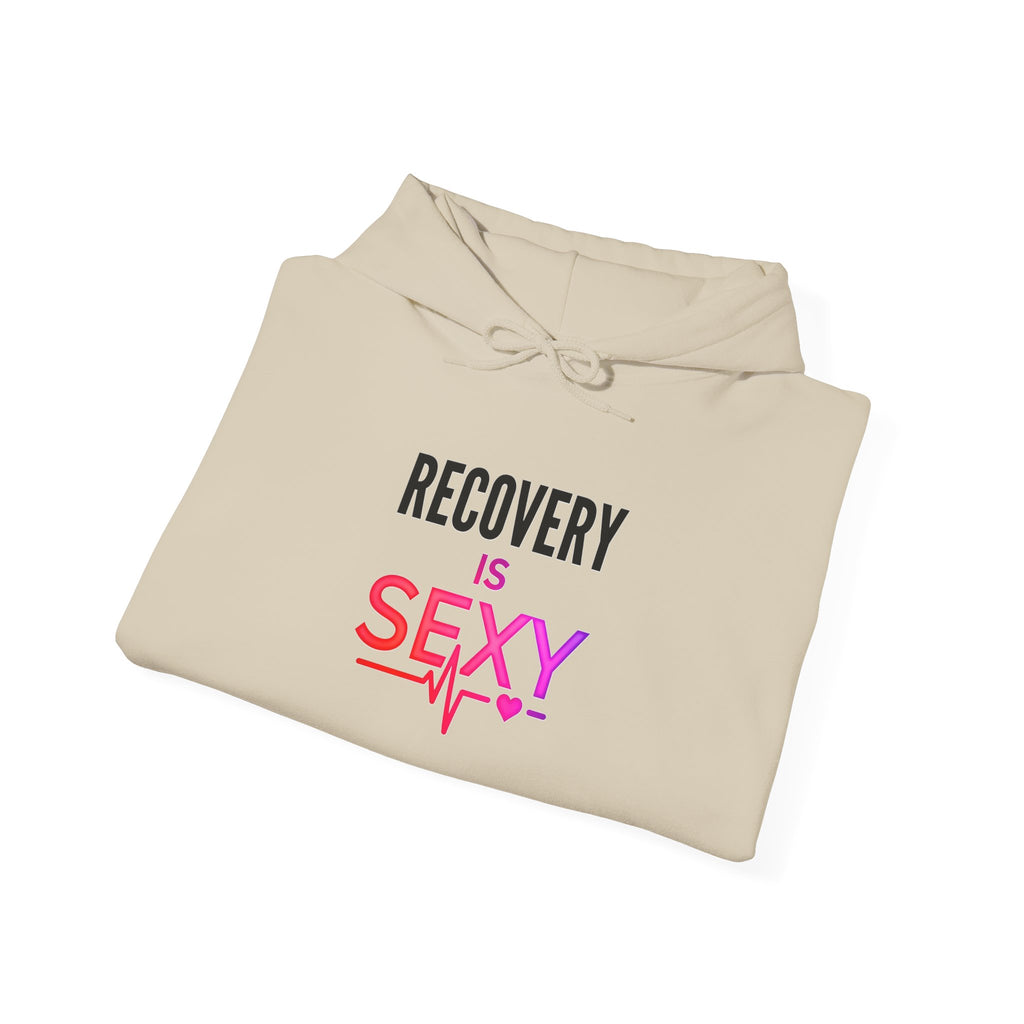 Recovery Is Sexy hoodie | Recovery Support, Heartbeat Graphic