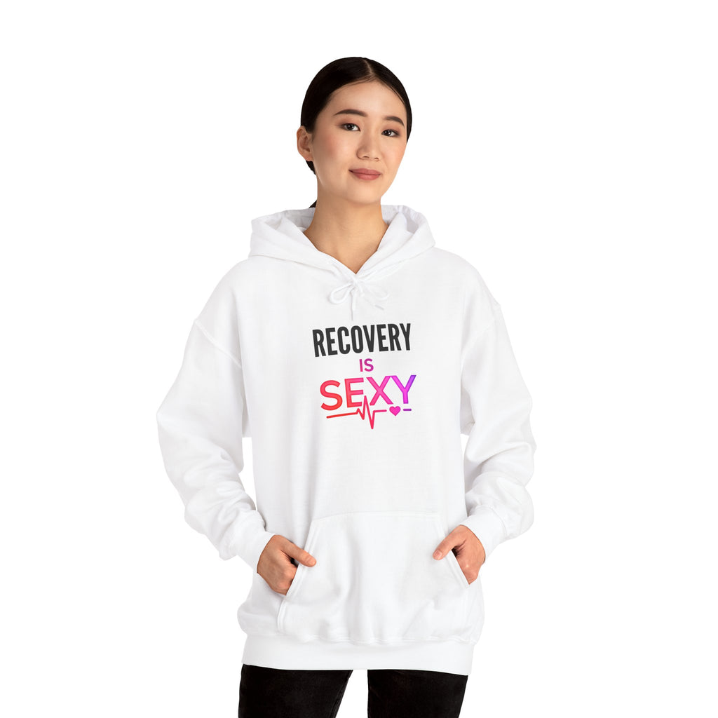 Recovery Is Sexy hoodie | Recovery Support, Heartbeat Graphic