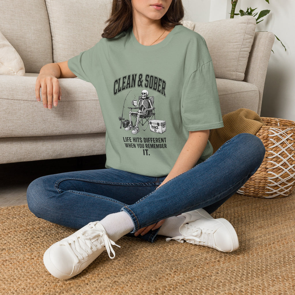 Clean & Sober skeleton tee | T-Shirt