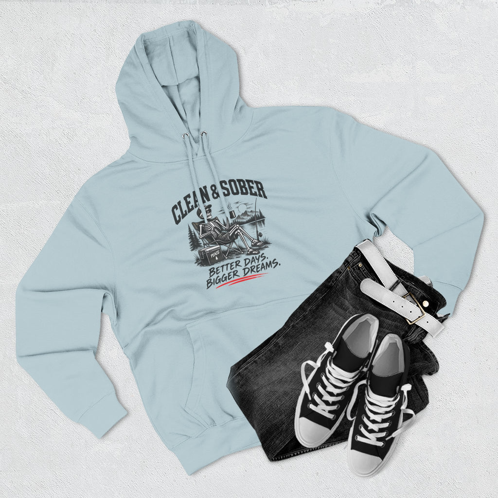 Clean & Sober cabin scene Hoodie | Better Days Bigger Dreams