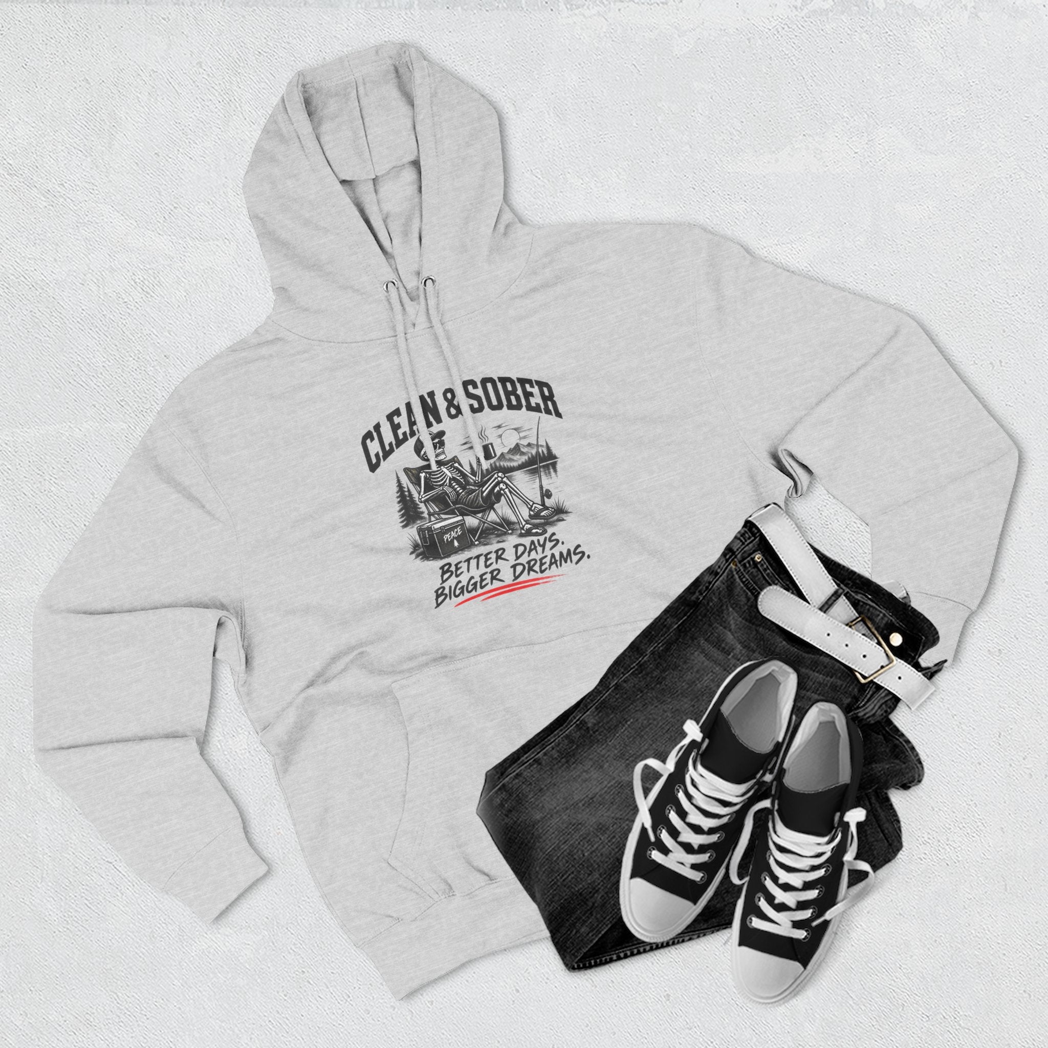 Clean & Sober cabin scene Hoodie | Better Days Bigger Dreams