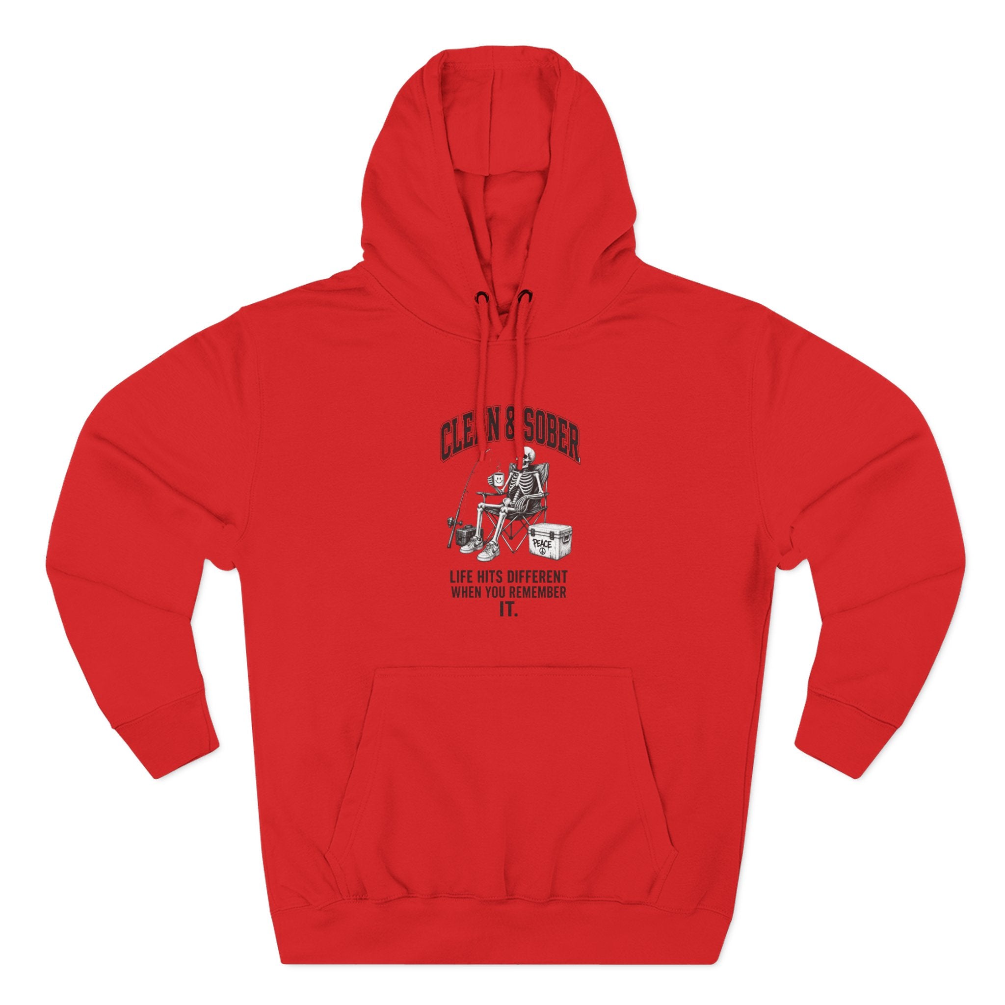 Clean & Sober hoodie | Recovery life illustration, vintage emblem