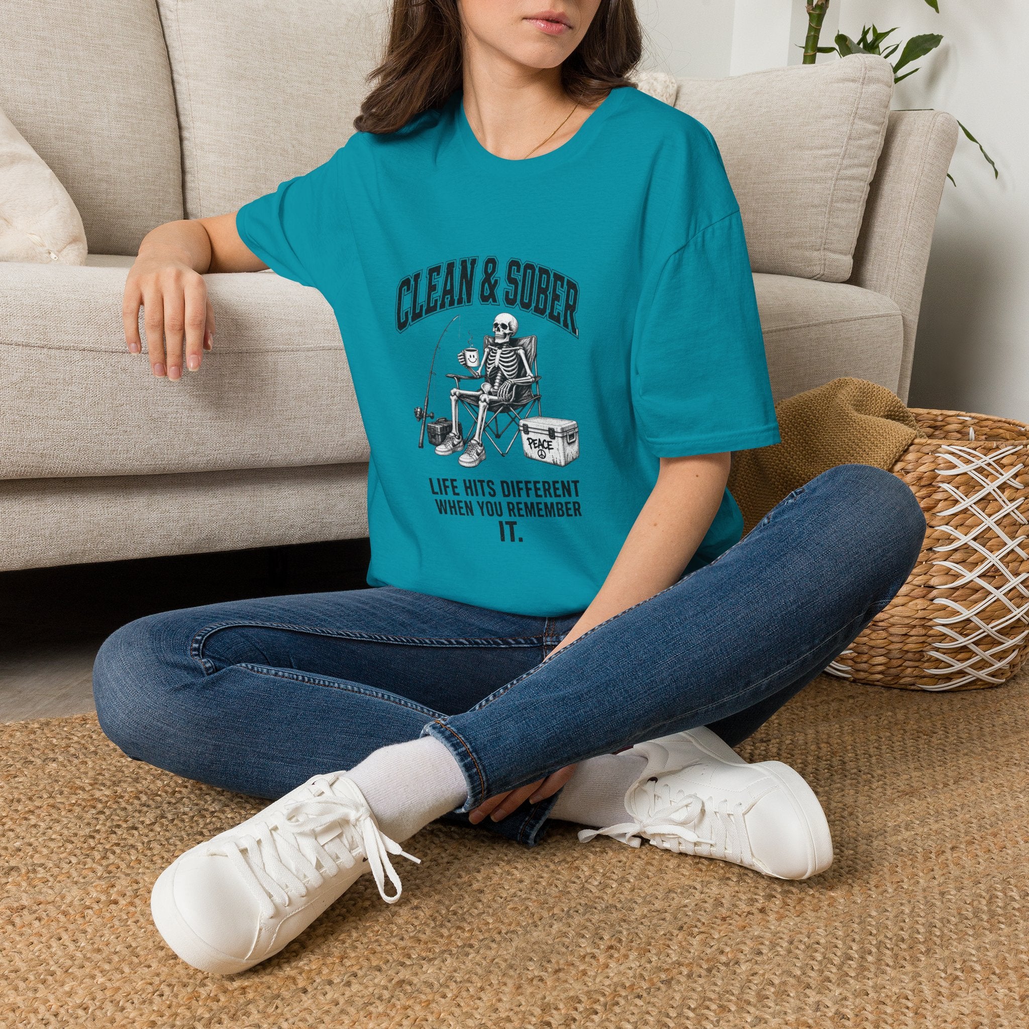 Clean & Sober skeleton tee | T-Shirt