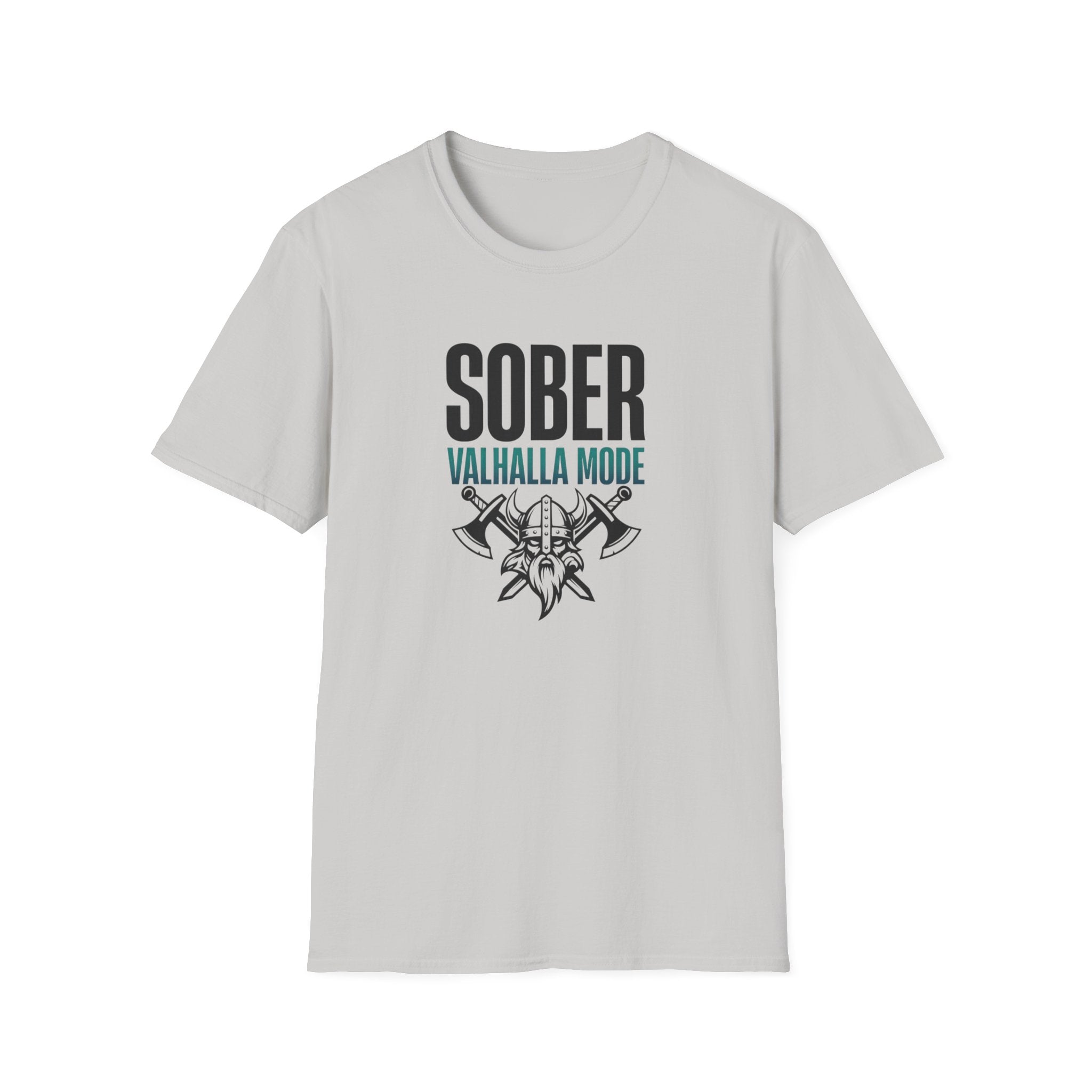Sober Valhalla Mode T-Shirt | Viking Helmet and Axes