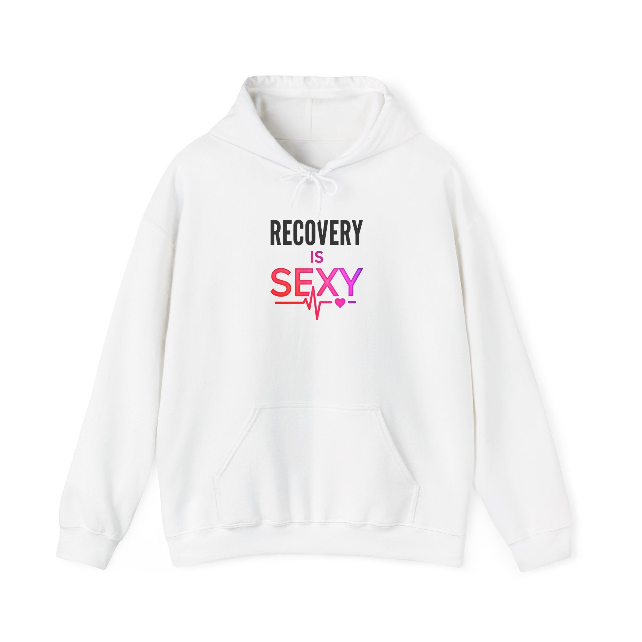 Recovery Is Sexy hoodie | Recovery Support, Heartbeat Graphic