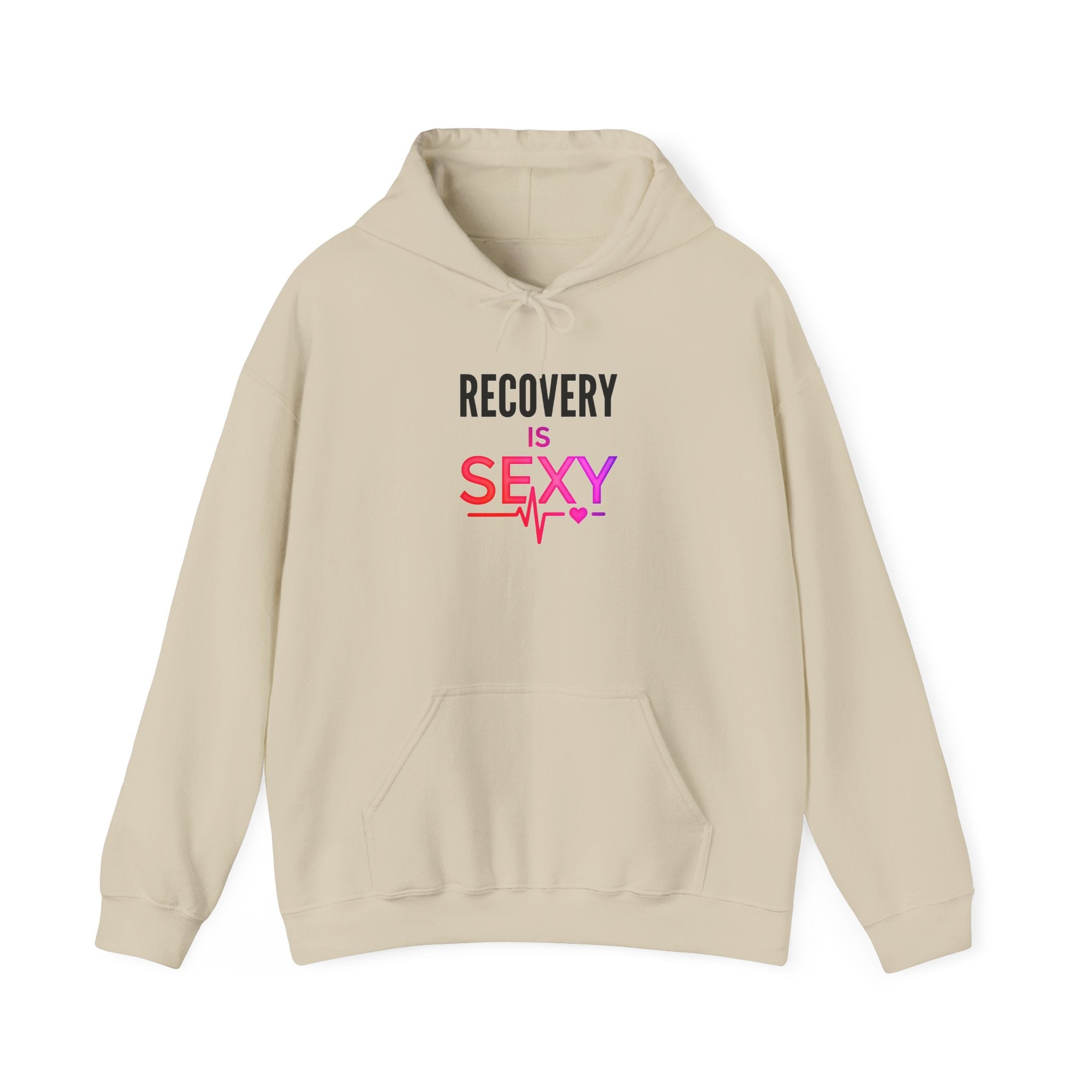 Recovery Is Sexy hoodie | Recovery Support, Heartbeat Graphic