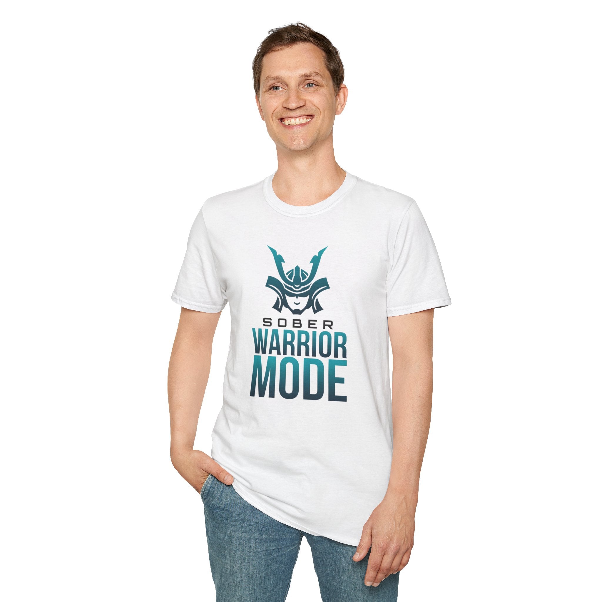 Sober Warrior Mode T-Shirt | Samurai Helmet Recovery Tee