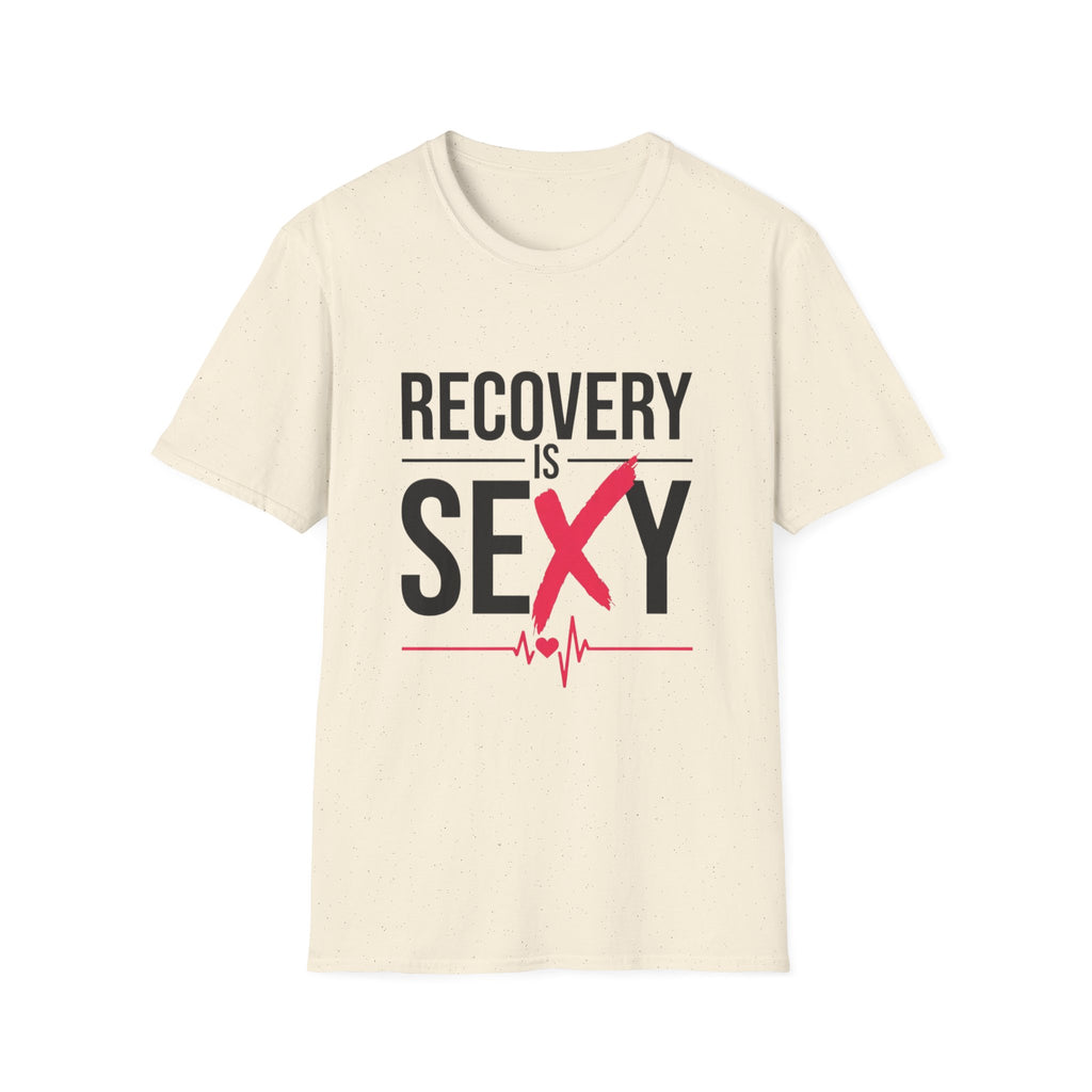 Recovery Is Sexy T-Shirt | Slogan Tee with Heartbeat Graphic