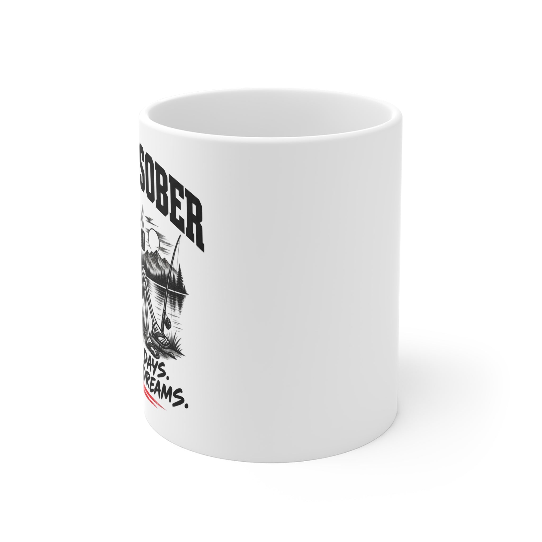 Clean & Sober skeleton lounging mug | Better Days Bigger Dreams coffee cup