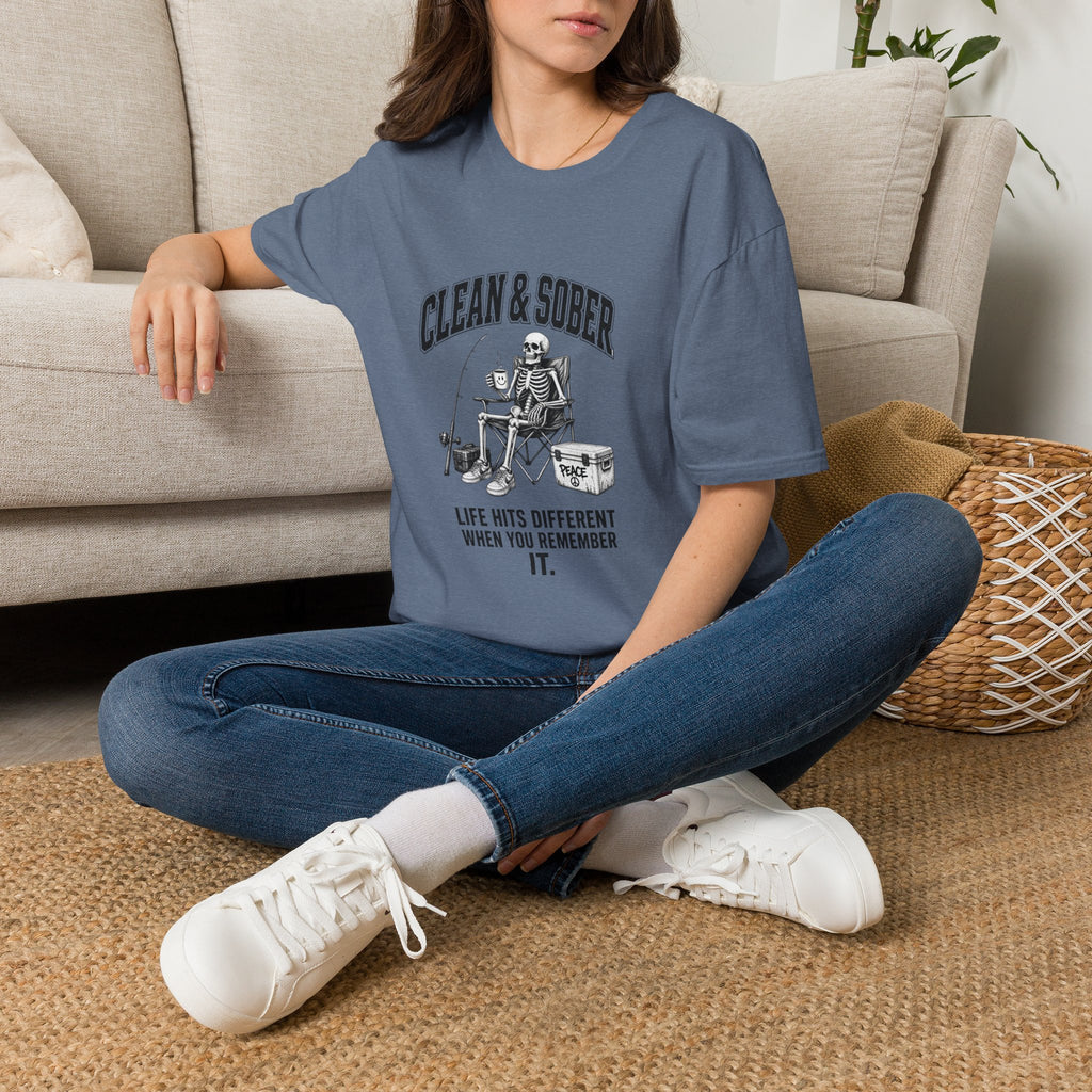 Clean & Sober skeleton tee | T-Shirt