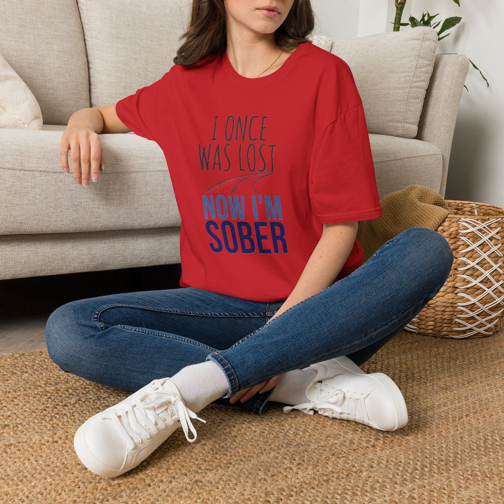 I Once Was Lost Now I'm Sober T-Shirt | Recovery Sobriety Tee