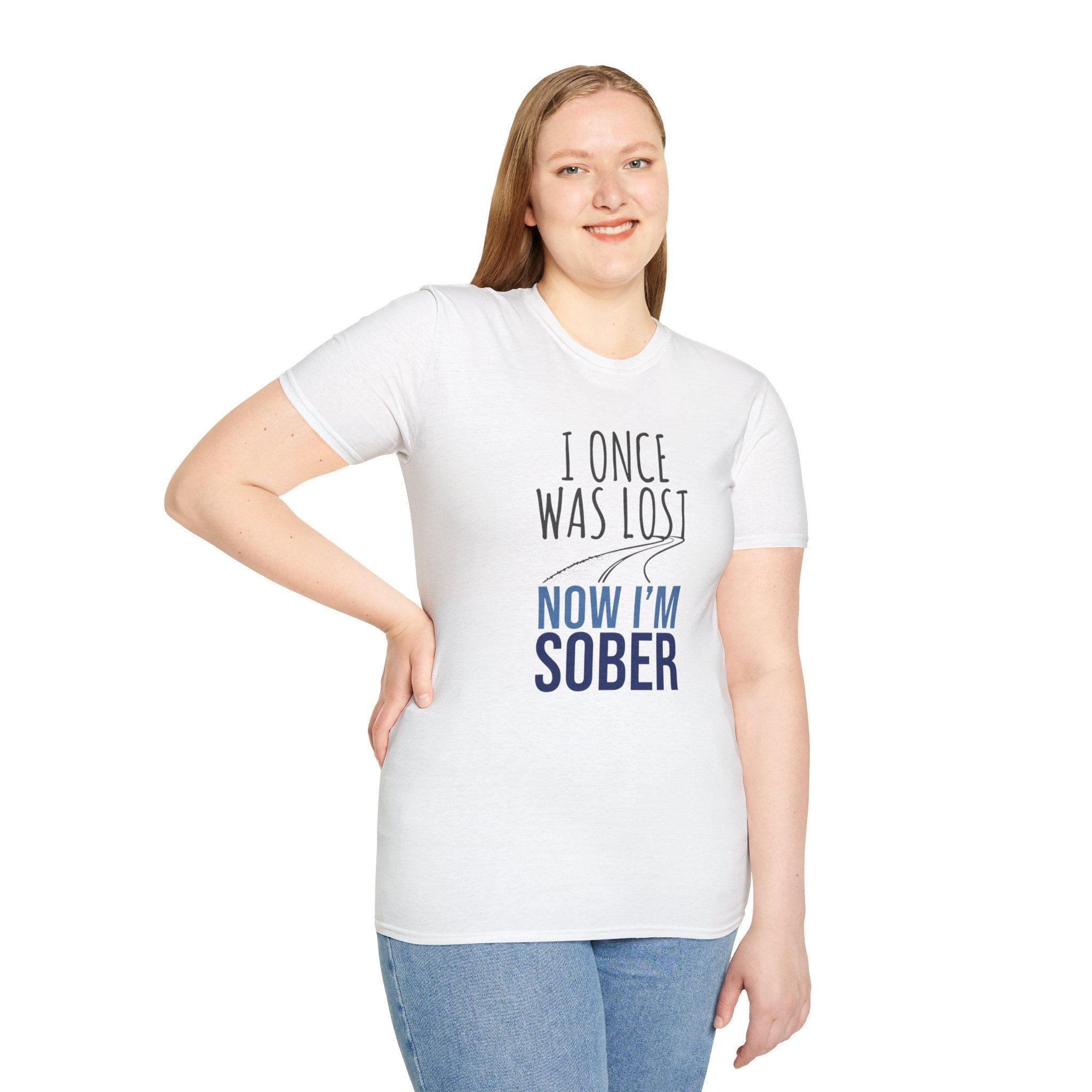 I Once Was Lost Now I'm Sober T-Shirt | Recovery Sobriety Tee