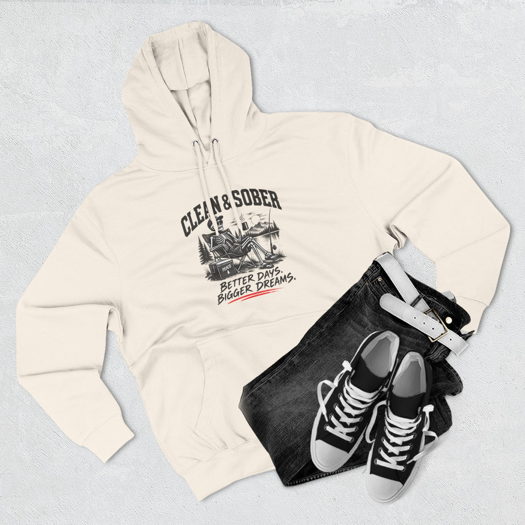 Clean & Sober cabin scene Hoodie | Better Days Bigger Dreams