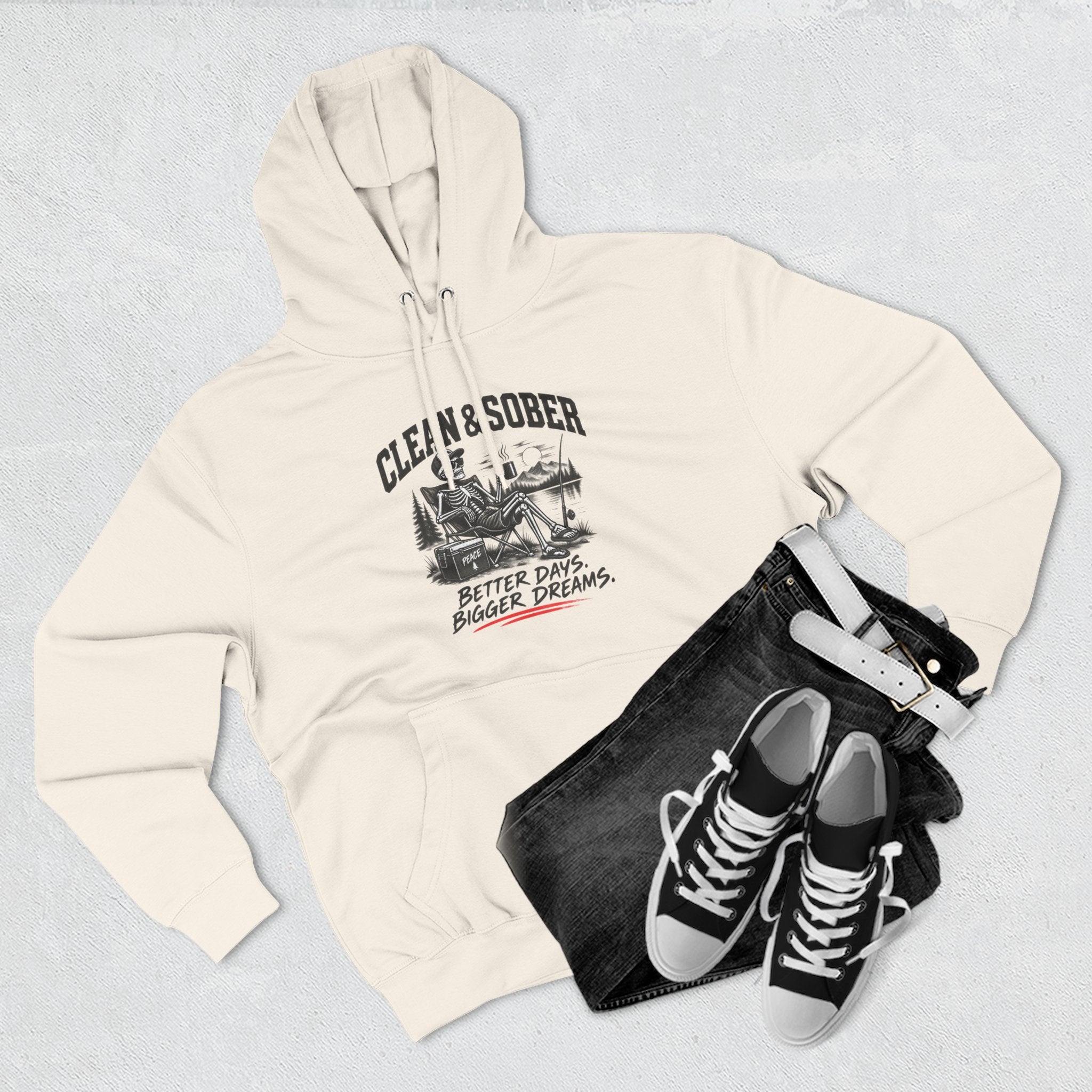 Clean & Sober cabin scene Hoodie | Better Days Bigger Dreams