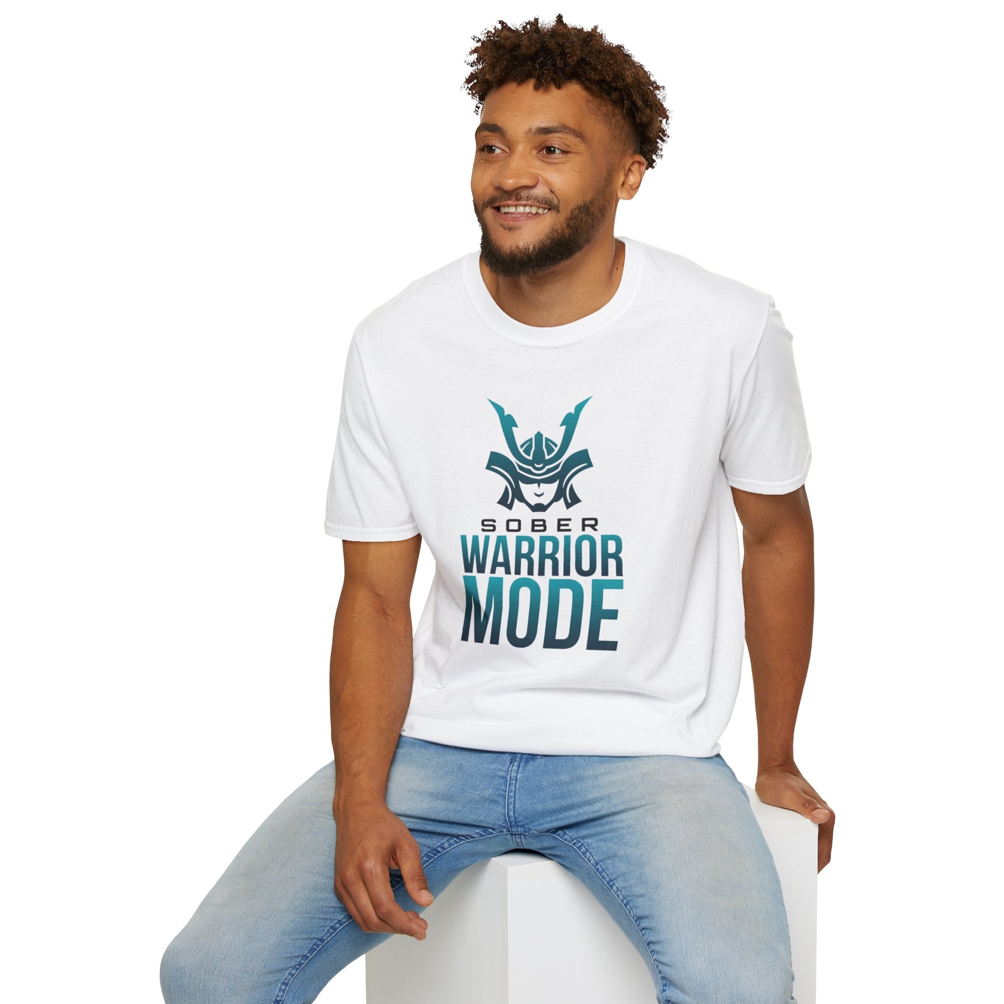 Sober Warrior Mode T-Shirt | Samurai Helmet Recovery Tee