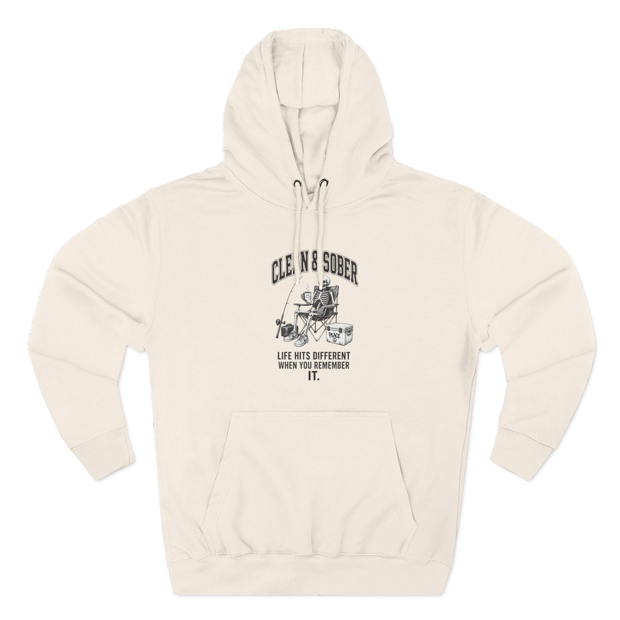 Clean & Sober hoodie | Recovery life illustration, vintage emblem