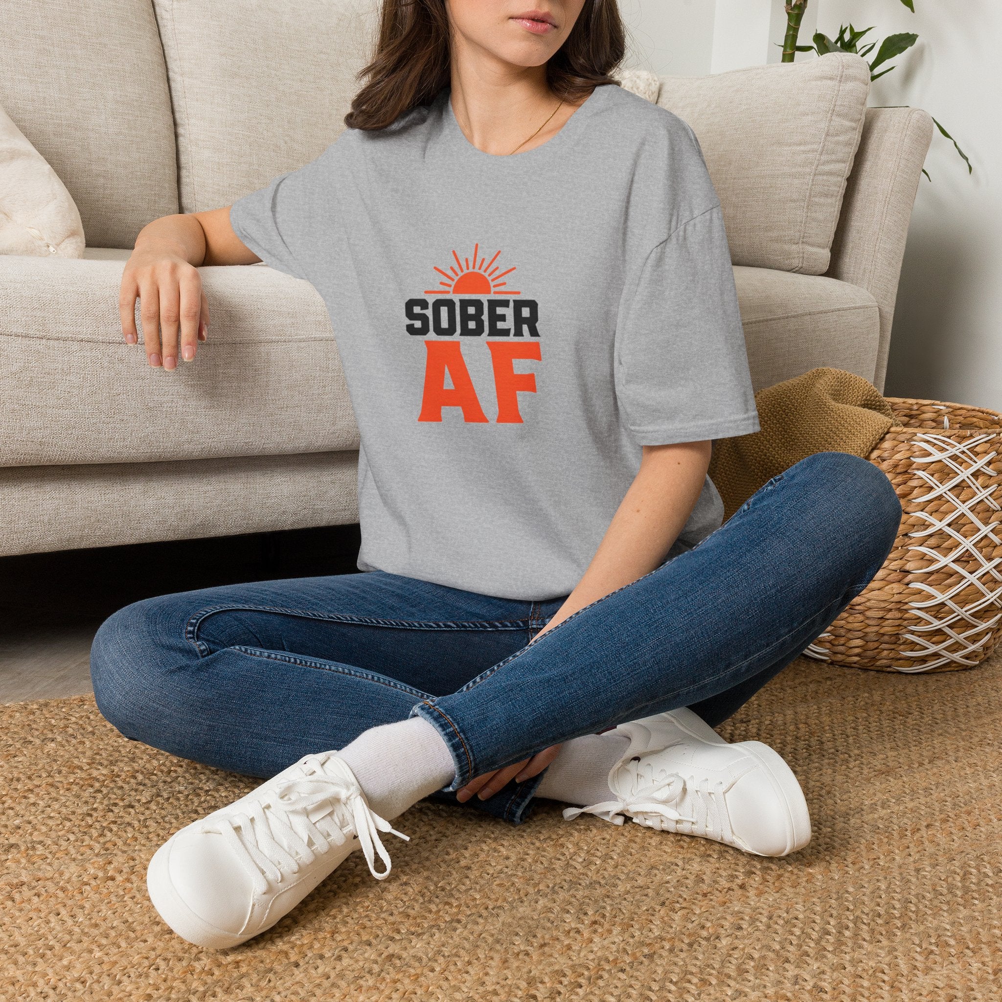 Sober AF sunrise T-Shirt | Recovery sober tee