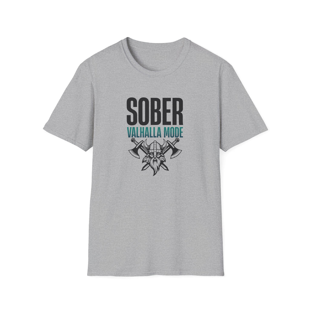 Sober Valhalla Mode T-Shirt | Viking Helmet and Axes