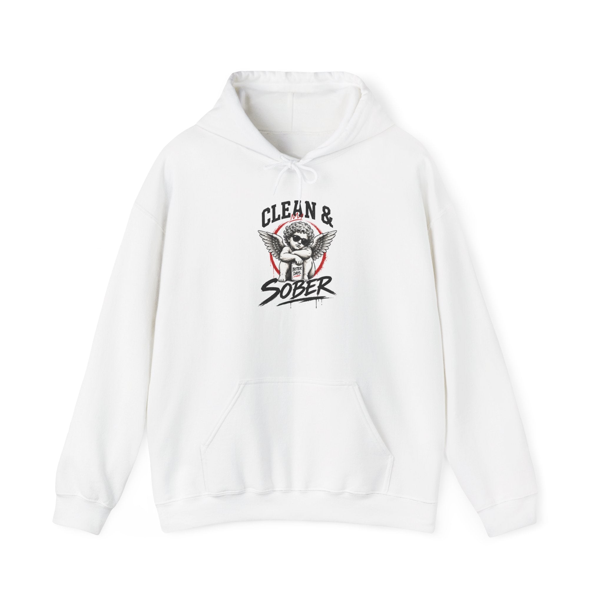 Clean & Sober Hoodie — Recovery Angel Graphic Hooded Sweatshirt