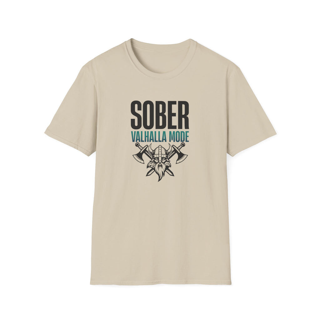Sober Valhalla Mode T-Shirt | Viking Helmet and Axes