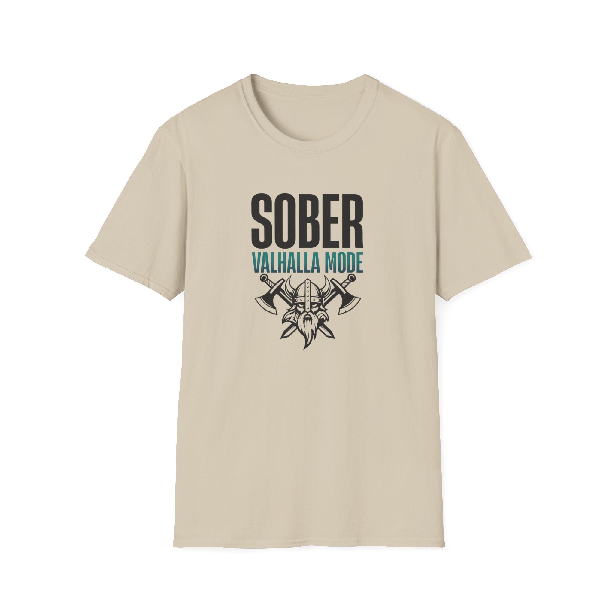 Sober Valhalla Mode T-Shirt | Viking Helmet and Axes