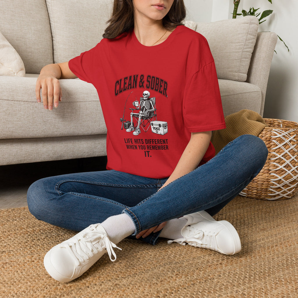 Clean & Sober skeleton tee | T-Shirt