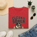 Clean & Sober Duck Illustration T-Shirt | Recovery Humor, Retro Mascot
