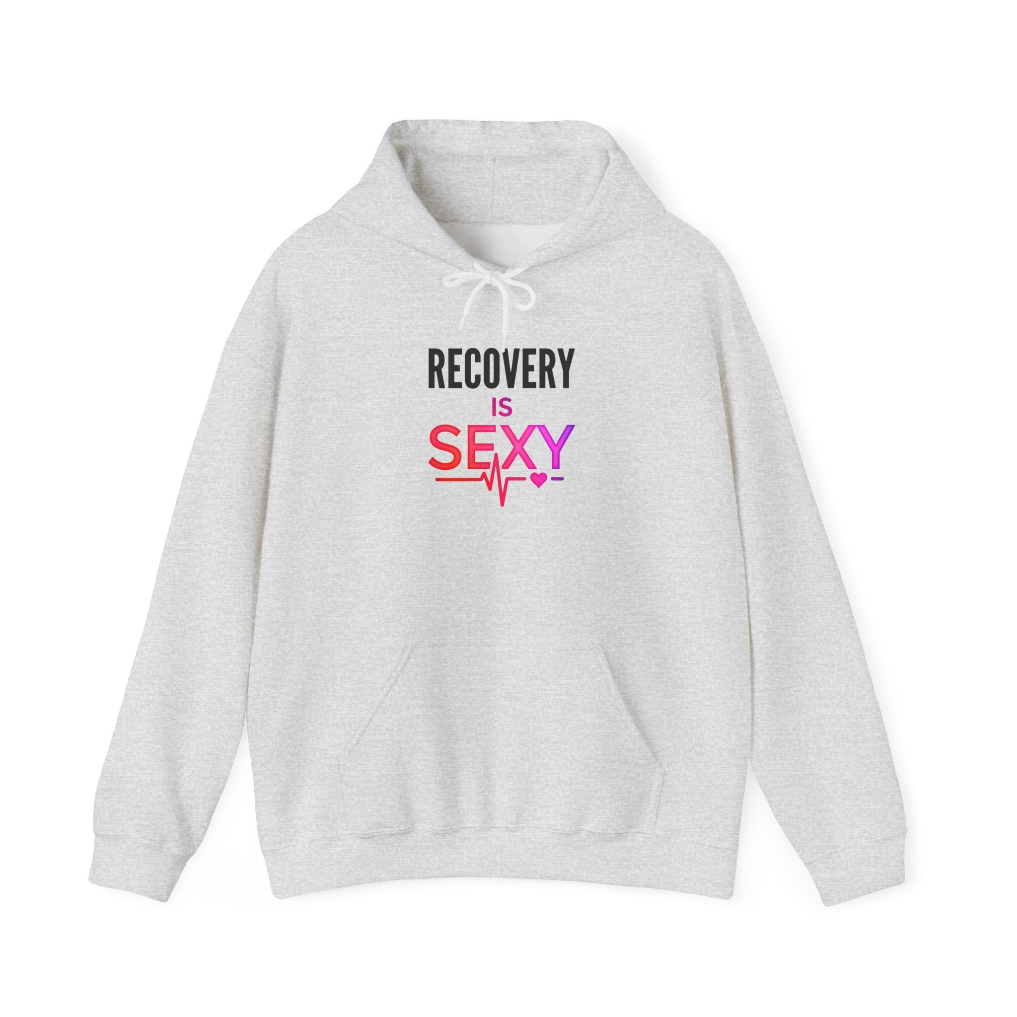 Recovery Is Sexy hoodie | Recovery Support, Heartbeat Graphic