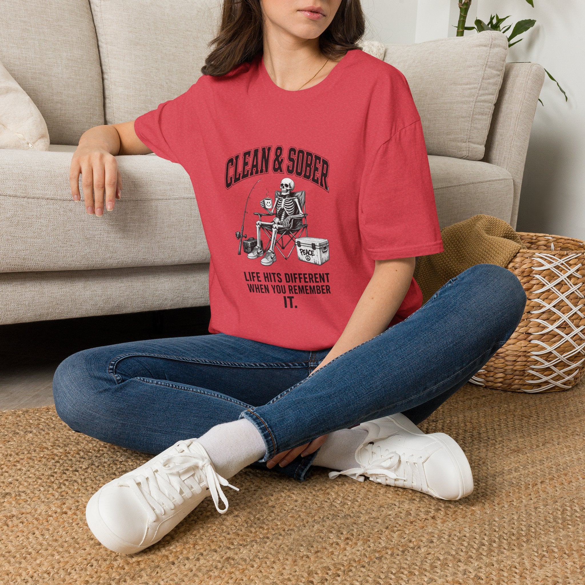Clean & Sober skeleton tee | T-Shirt