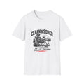 Clean & Sober skeleton camping scene T-Shirt | Recovery, Outdoors