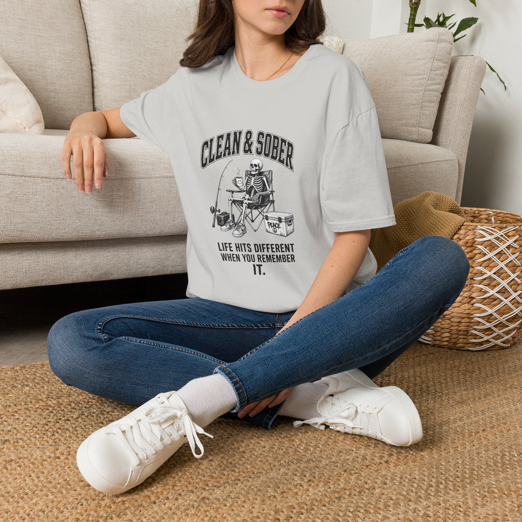 Clean & Sober skeleton tee | T-Shirt