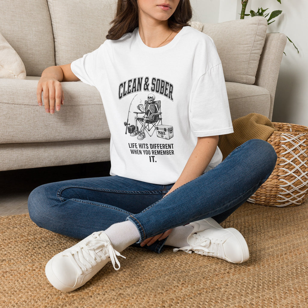 Clean & Sober skeleton tee | T-Shirt