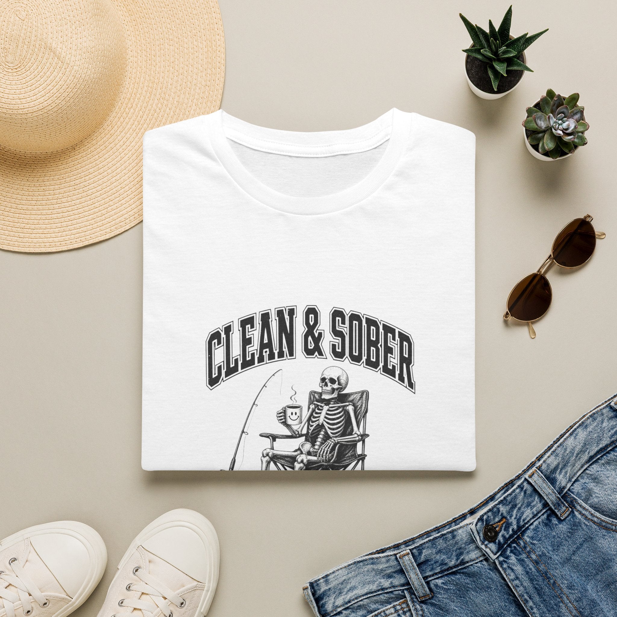 Clean & Sober skeleton tee | T-Shirt