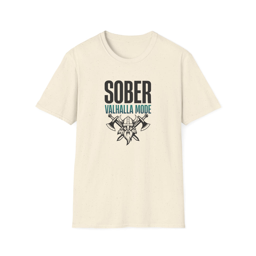 Sober Valhalla Mode T-Shirt | Viking Helmet and Axes