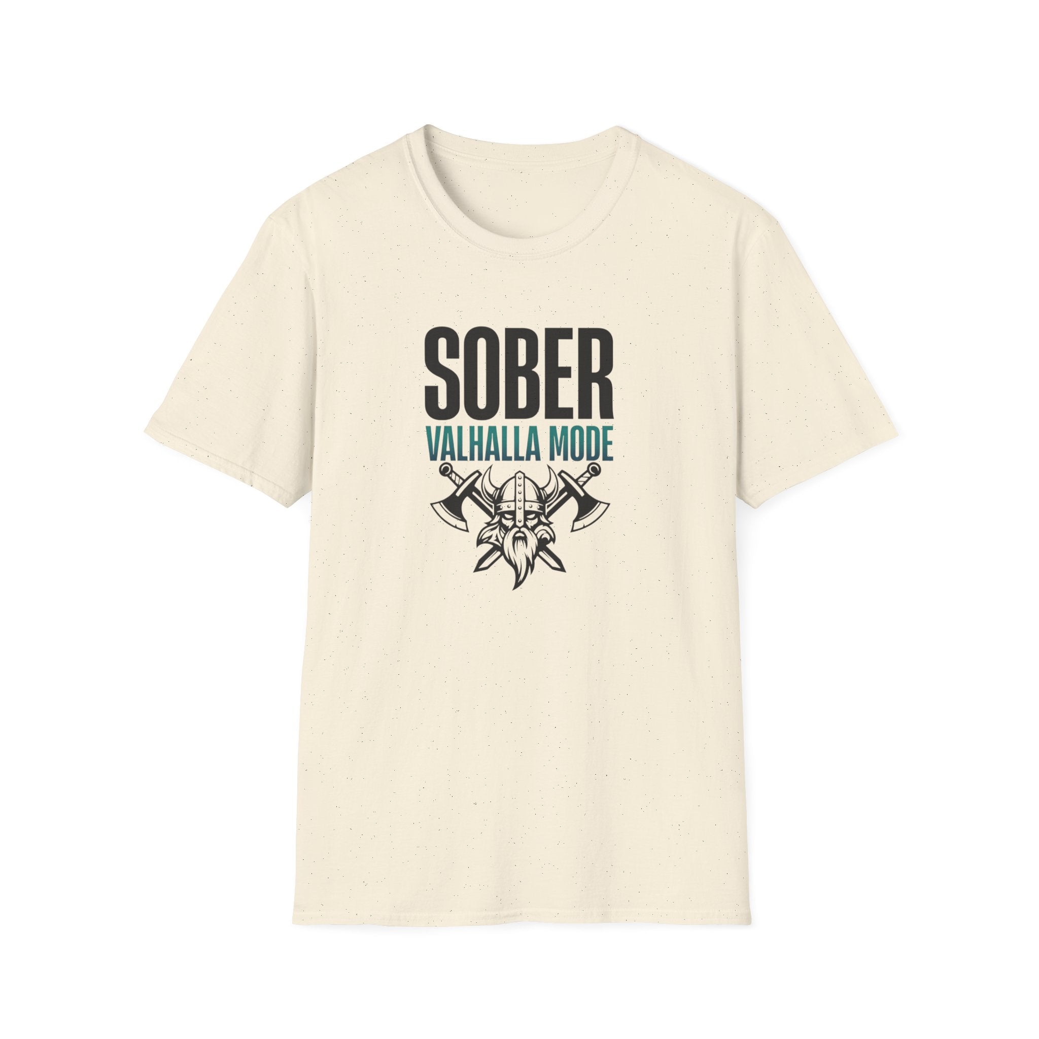 Sober Valhalla Mode T-Shirt | Viking Helmet and Axes
