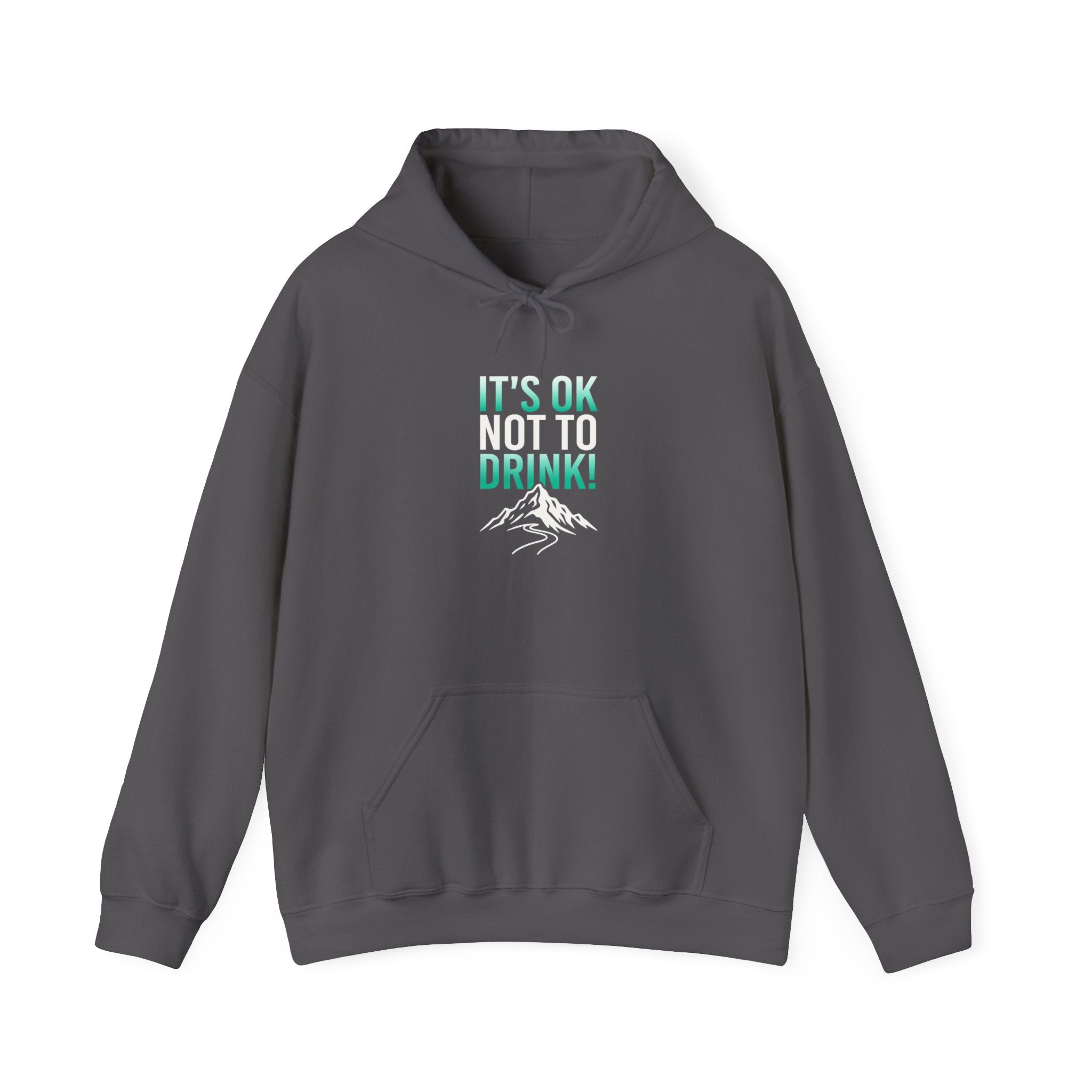 It’s OK Not to Drink Hoodie | Sober Message Mountain Graphic