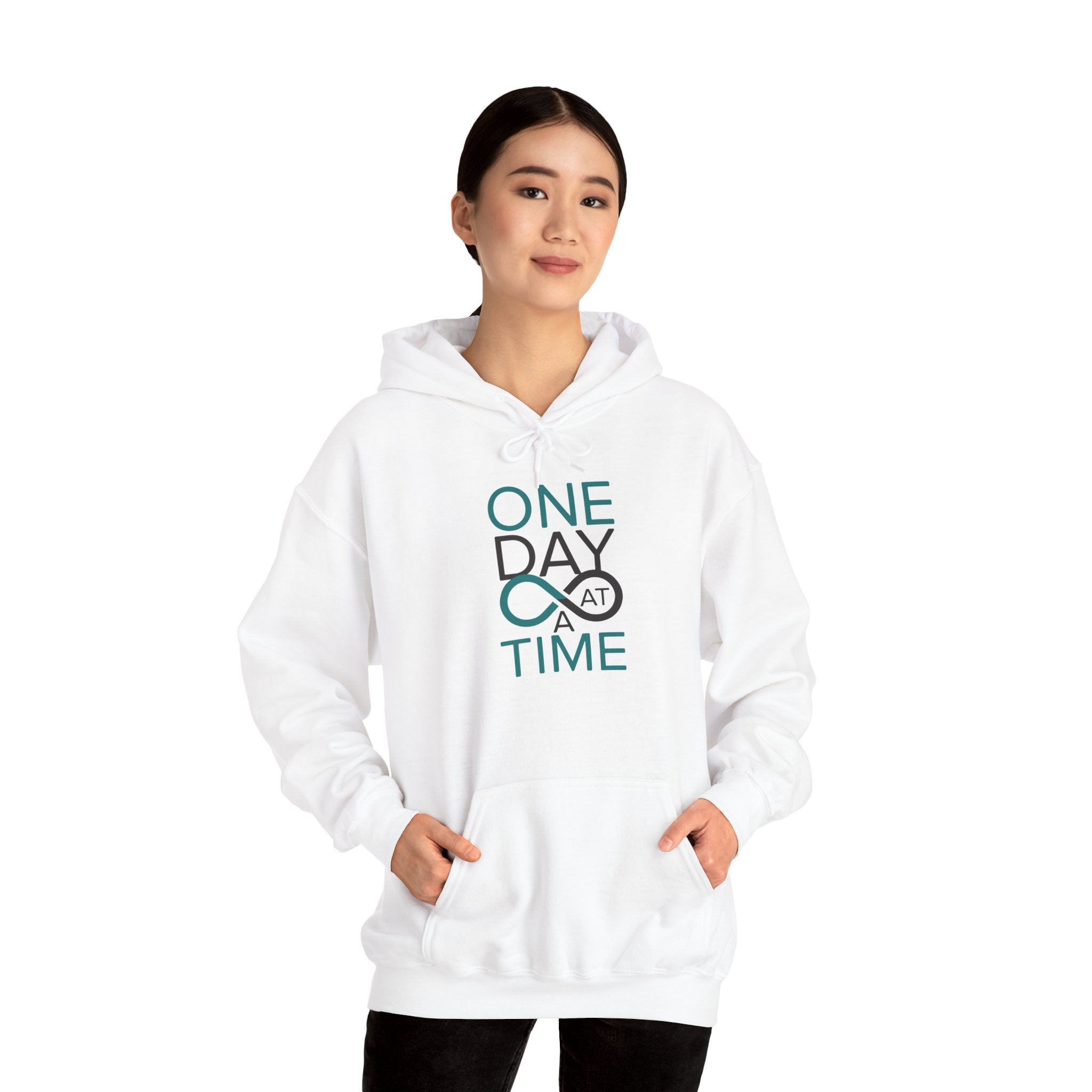 One Day at a Time Hoodie | Inspirational Typography Sweatshirt