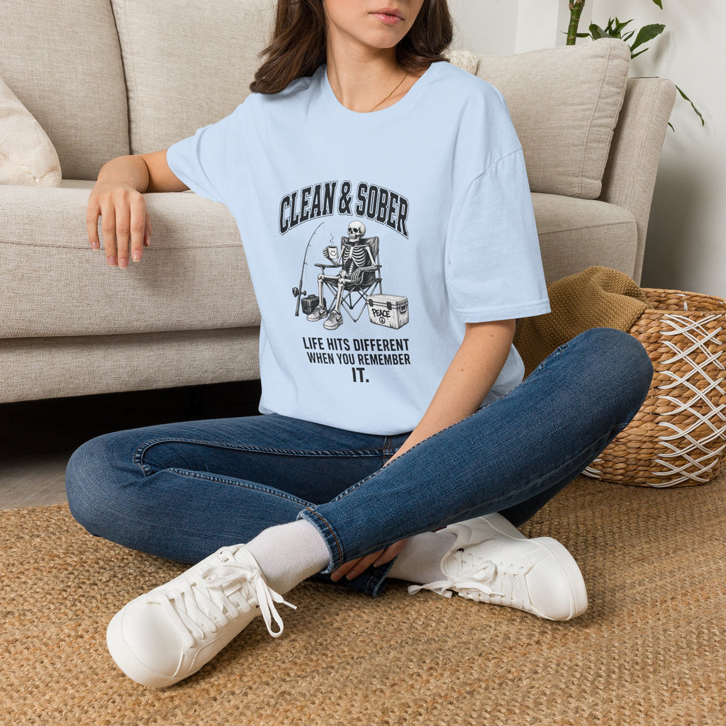 Clean & Sober skeleton tee | T-Shirt