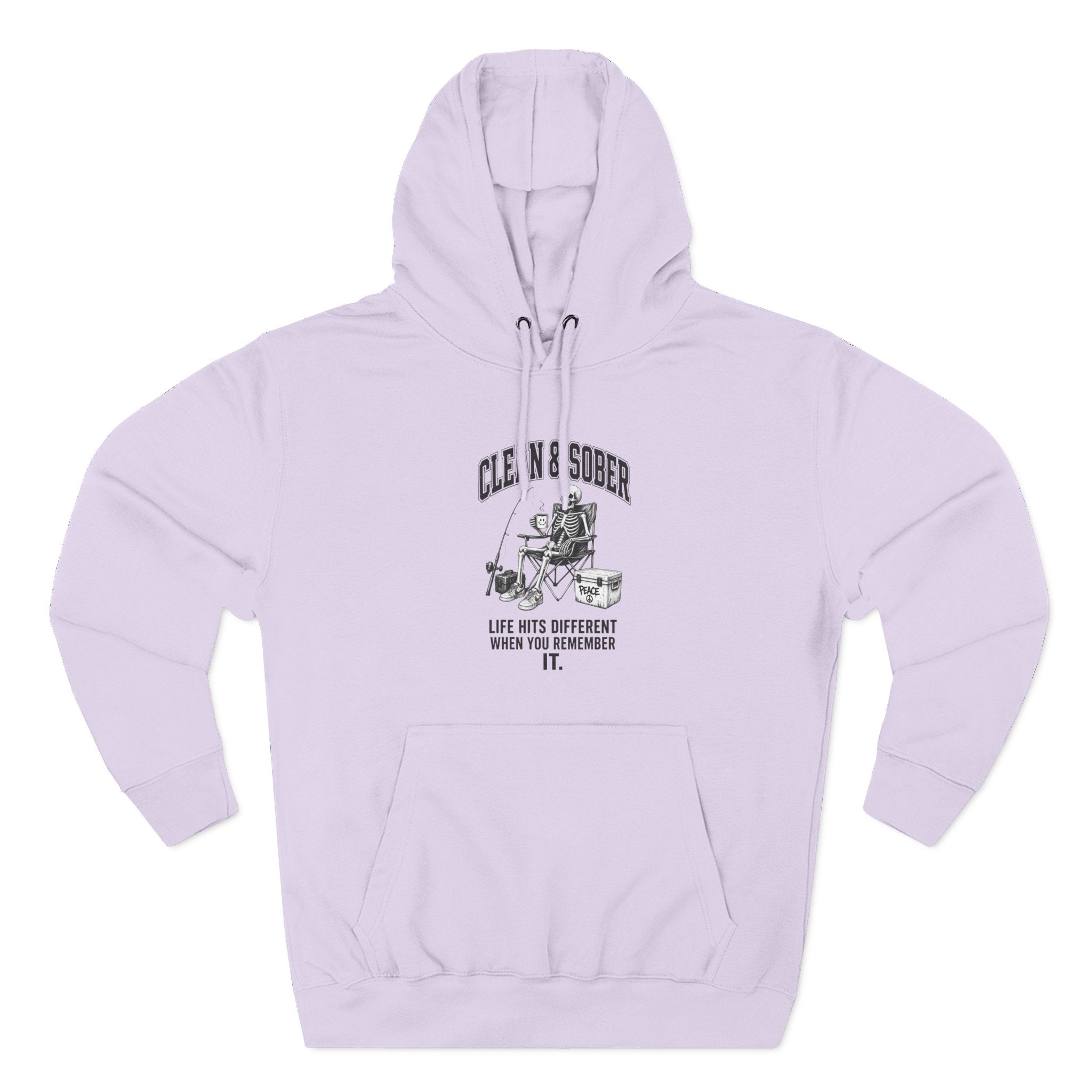 Clean & Sober hoodie | Recovery life illustration, vintage emblem