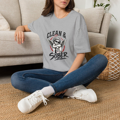 Clean & Sober Angel Graphic T-Shirt — Recovery Support Tee